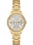 DK.1.AG1375.03 Taşlı Tasarım Çelik Kordon Çelik Kasa 5 Atm Suya Dayanıklı Altın Renk Kadın Kol Saati 1