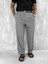 Erkek Baggy Fit Kumaş Pantolon Antrasit 1