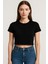 Kadın 4'lü Paket Oversize Crop Tişört %100 Pamuk Bisiklet Yaka T-Shirt 4