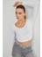 V Yaka Uzun Kol Crop Bluz 2