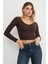 V Yaka Uzun Kol Crop Bluz 3