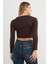 V Yaka Uzun Kol Crop Bluz 6