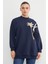 3 Iplik Çiçek Aksesuarlı Oversize Tunik 3