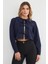 Bebe Yaka Önden Bağlamalı Crop Bluz 6