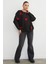 3 Iplik Fiyonk Nakışlı Oversize Sweatshirt 5