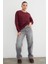 3 Iplik Taşlı Kalp Detaylı Oversize Sweatshirt 3