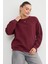 3 Iplik Taşlı Kalp Detaylı Oversize Sweatshirt 5