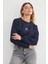 3 Iplik Fiyonk Nakışlı Crop Sweatshirt 7