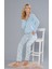 Kadın Pamuk Sevimli Desen Uzun Kollu Kışlık Pijama Takımı 09-275 4
