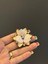 Yavruağzı Çiçek Broş Yaka Iğnesi Giyim Aksesuarı 4x4 cm 3