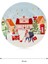 Yılbaşı Temalı Seramik Pasta Tabağı 2'li 19 cm (W5) 5