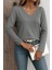 Kadın Uzun Kollu V Yaka Triko Bluz 3