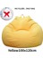 Dolgu Keten Bezi Olmayan Tembel Kanepe Kapağı Katı Şezlong Fasulye Torbası Kanepe Kapakları Pouf Puf Kanepe Tatami Oturma Odası Fasulye Yeni Renk: Sarı 100X120CM (Yurt Dışından) 1