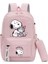 2 Adet Sırt Çantaları Set Sıcak Snoopy Öğrenci Okul Çantası Kalem Çanta Kız Çocuk Okula Geri Hediye Eğlence Mochila Gençler Seyahat Çantaları Renk: SNB-1015S SDZ-106 (Yurt Dışından) 1