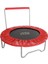 Tutamaklı Trambolin 120 cm – Sessiz ve Esnek Lastikli, Ev İçi Spor ile Eğlence için, Kırmızı Renk 1
