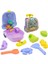 E7CE 8pcs Plaj Oyuncak Açık Kum Oyun Kalesi Kalıp Oyuncak Bavul Renkli Sandcastle Oyuncak Banyo Oyun Oyuncak Çocuklar Yaz Hediye Color: E7CE3T5502349-GY-X (Yurt Dışından) 1