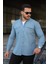 Erkek Slim Fit Cepli Basic Uzun Kol Amavi Kot Gömlek 1