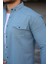 Erkek Slim Fit Cepli Basic Uzun Kol Amavi Kot Gömlek 3