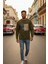 Vier Bisiklet Yaka Erkek Sweatshirt Yeşil 4