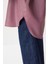 Çizgili Oversize Dokuma Gömlek LDZ0050 Bordo 4