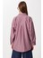 Çizgili Oversize Dokuma Gömlek LDZ0050 Bordo 5