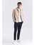 Bej Slim Fit Bebe Yaka Mevsimlik Mont 6