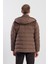 Kahve Comfort Fit Kapüşonlu Şişme Mont 8