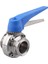 Mavi Tetik Sökümlü Kelebek Valfi Paslanmaz Çelik 304 Tri-Clamp (1,5 Inç Tri Kelime Kelebek Valfı) (Yurt Dışından) 1
