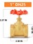1pcs Pirinç Endüstriyel Kapı Valfi, DN25 1 Inç Npt Tekerlek Saplı Dişi, Su, Yağ, Gaz Için Ağır Hizmet Tipi Kapı Valf Aracı (Yurt Dışından) 3