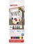 Porselen Boyama Kalemi 6'lı Set Standart Renkler 1-4 mm Fırça Ucu ile 3