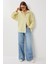 Çizgili Oversize Dokuma Gömlek LDZ0050 Sarı 2