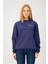 Bisiklet Yaka Nakışlı Lacivert Kadın Sweatshirt DT10063-1 Lacivert 6