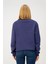 Bisiklet Yaka Nakışlı Lacivert Kadın Sweatshirt DT10063-1 Lacivert 7