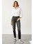 SANDY Mom Fit Antrasit Kadın Jean Pantolon 3