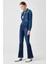 LYDIA Skinny Flare Fit Koyu İndigo Kadın Jean Pantolon 6