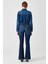 LYDIA Skinny Flare Fit Koyu İndigo Kadın Jean Pantolon 7