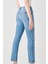 Yüksek Bel Düz Paça Slim Fit Açık Indigo Kadın Denim Pantolon DT11123 6