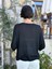 LS7514 Italyan Yaprak Desen Triko Bluz Siyah 8