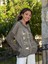 NC53050D Italyan Yazı Baskılı Cepli Kapüşonlu Coton Sweatshirt Vizon 8