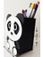 Panda Kalemlik 4mm MDF 1 Adet Siyah Beyaz Renkli Eğlenceli Masaüstü Aksesuar 4