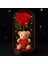 LED Işıklı Mika Fanus Içinde Gül ve Lüx Peluş Ayıcık – 20 cm Sevgiliye Hediye 4