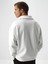 Erkek Ekru Pamuk Dokulu Oversize Sweatshirt 4