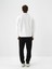 Erkek Ekru Pamuk Dokulu Oversize Sweatshirt 5