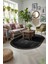 Post/peluş Yıkanabilir Kaymaz Taban Yumşacık Siyah Oval Örgü Saçaklı Modern ve Şık Salon Oturma Odası Mutfak Çocuk Odası Koridor Antre Halısı 4