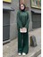 Selanik Pantalonlu Tesettür Takım Zümrüt Yeşili 1
