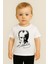 Atatürk Baskılı Unisex Bebek Tişört | %100 Pamuk | Bisiklet Yaka | Beyaz 2
