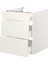 Çekmeceli Alt Dolap, Beyaz, 60X62X75 Cm, 3 Çekmeceli 1