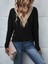 Kadın Uzun Kollu V Yakalı Yarasa Kollu Viskon Bluz 5