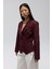 Norbury Üçgen Detay Bordo Blazer 8