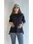 Kadın Bisiklet Yaka Kısa Kollu Oversize Basic Tişört 2